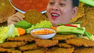 Crispy  Fried Fish Meatballs With Flour | Serve With Chili Sauce | So Delicious | Eating Show