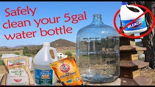 NO CHEMICALS!!!  How to clean a 5 Gal water bottle without chemicals