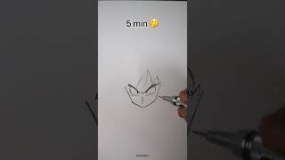 How to Draw Goku in 10sec, 10mins, 10hrs #shorts