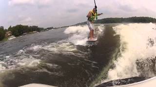 Dan Farley wakesurfing