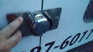 How I install hockey puck locks on my service Vans Steve's locksmith