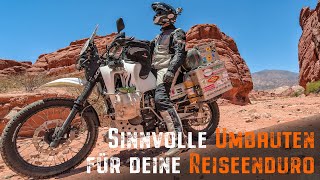 Sinnvolle Umbauten + Zubehör für deine Reiseenduro wenn du auf (Welt) Reise gehen möchtest