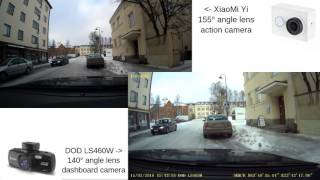 Xiaomi Yi actioncam vs. DOD LS460W dashcam