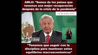 Amlo “somos de los países con mejor recuperación después de la crisis de la pandemia”