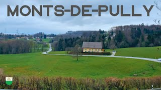 Walking tour in Monts-De-Pully, Vaud, Switzerland. 4K