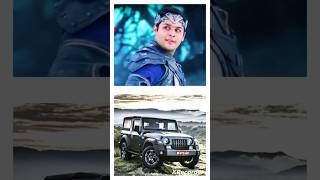 Baal Veer All Cast Matching Thar #supercar #viral #davejosi #baal veer #thar #attitude #daku #car