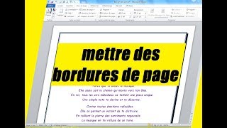 Comment Ajouter une bordure à une page Word ?