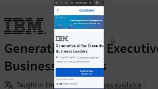 limited time free Generative AI for Executives and Business Leaders coursera course