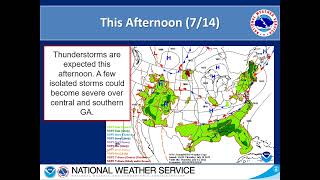 NWS Atlanta - Weekly Weather Briefing for July 14th, 2022