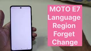 Moto E7 Language And Region  change