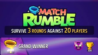 Today's 20 Player Rainbow Rumble GRAND Winner In Match Masters!