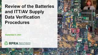 Webinar: Review of the Batteries and ITT/AV Supply Data Verification Procedures