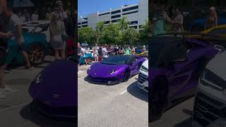 Aventador SV revs at car show 🤯