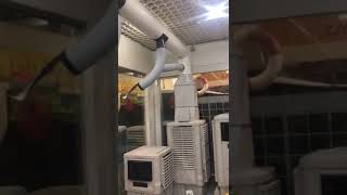 Duct cooler desert outdoor industrial evaporative cooler video