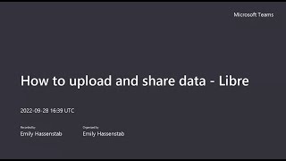 How to upload and share data: Libre