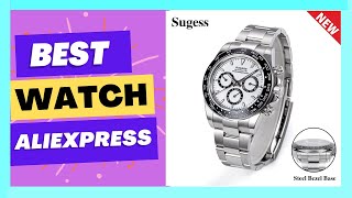 Sugess Panda Chronograph Movement Automatic Mechanical Chronograph Wristwatch