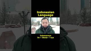 Indonesian Language : Se + Benar + nya