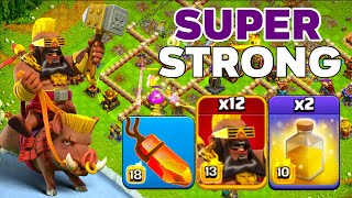 Super Powerful TH16 Sui Hero + Super Hogs Wrecking Legend League Attacks!