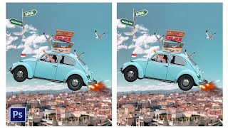 PHOTOSHOP TRANSFORMATION | FLYING CAR | DARA DUSE