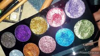 आंखों पर आई glitters कैसे लगायें//Glittery Eye Makeup