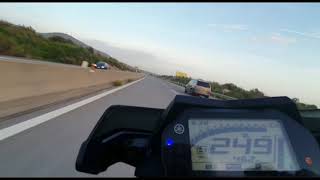 Yamaha MT-10 Speed 287km/h ODO - 269km/h GPS