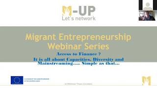 M-UP webinar: Migrant Entrepreneurship Access to Finance