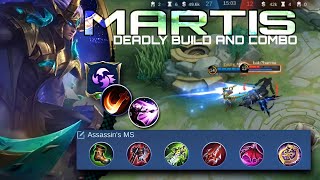 MARTIS ZODIAC GAMEPLAY DEADLY BUILD AND COMBO 2022 #mobilelegends #mlbbcreatorcamp #martiszodiac