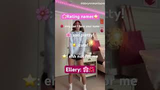 Rating names!🌊🦋🌺⭐️ Ellery🩵💗 #fypシ #trend #ratingnames #rate #preppy