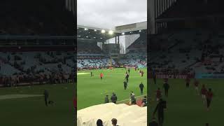 Players warming  up Aston Villa V Burnley                    #astonvilla #avfc #utv #vtid