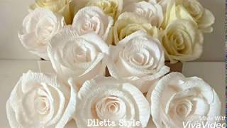 Rose di carta Crespa  Tutorial Diletta Style