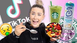 ONLY EATING TIKTOK FOODS FOR 24 HOURS!