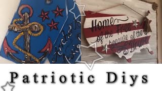 3 fun Patriotic Dollar Tree DIYS and upcycling home decor