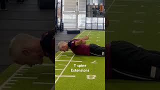 T spine extensions.  Core exercise.