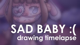 Sad Baby :( - drawing timelapse (DTIYS)