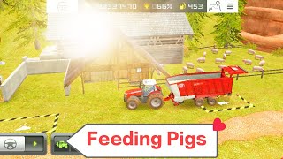 Farming simulator 18 #making straw and feeding pigs#f s 18 video timelapse#2024 f s 18 New update