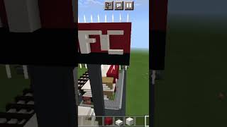 I build kfc in minecraft #minecraft #shorts #build #kfc