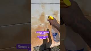 Irrigation Staining #home #pressurewashing #diy #homemade #fypシ #fyp