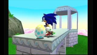 Sonic hatches a Chao egg