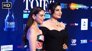 Aditi Rao Hydari Gives Respect To Raveena Tandon At The TOIFA | Nushrratt Bharuccha & Others