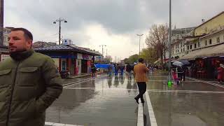 Relaxing Walking Tour in Istanbul Fatih in Rainy Weather 2023