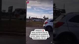 URGENTE! Acidente entre trem e ônibus hoje no DF.