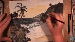 How to Draw a Hawaiian Sunset