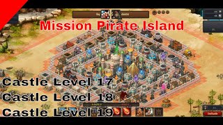 Throne Rush Pirate Island : Castle Level 17, Castle Level 18 and Castle 19