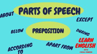 Preposition|Parts of Speech| English Grammar for CSS/NTS/GAT/GRE/Matric/Intermediate Exams