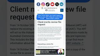 🇦🇺 You could request a copy of your ART (Tribunal) review files from the Home Affairs website 🇦🇺