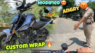 NEW WRAP 😍 ON MY DUKE 390 BS6 || ROLLING BURNOUT 🔥 || AsHu46