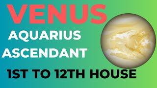 Venus in different Houses in Aquarius Lagna| Venus Mahadasha For Aquarius Ascendant |