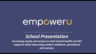 High School Webinar- EmpowerU: Building resilience & mental fitness. https://empoweru.education