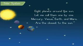 Solar system rhyme