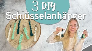 3 Makramee Schlüsselanhänger knüpfen 💕 tolle DIY Geschenkidee 🎁